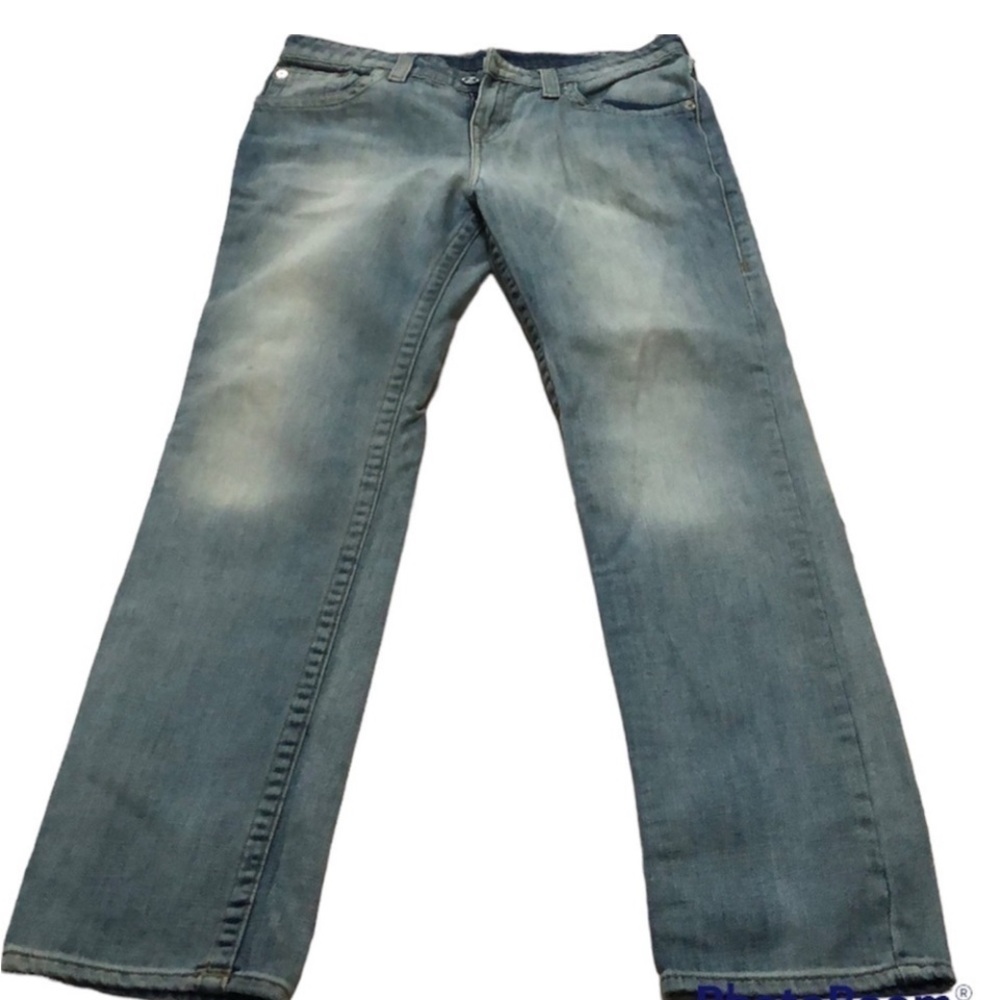 True Religion Women Lo Rise Straight Leg Light Wash 100% Cotton Skinny Jeans XS